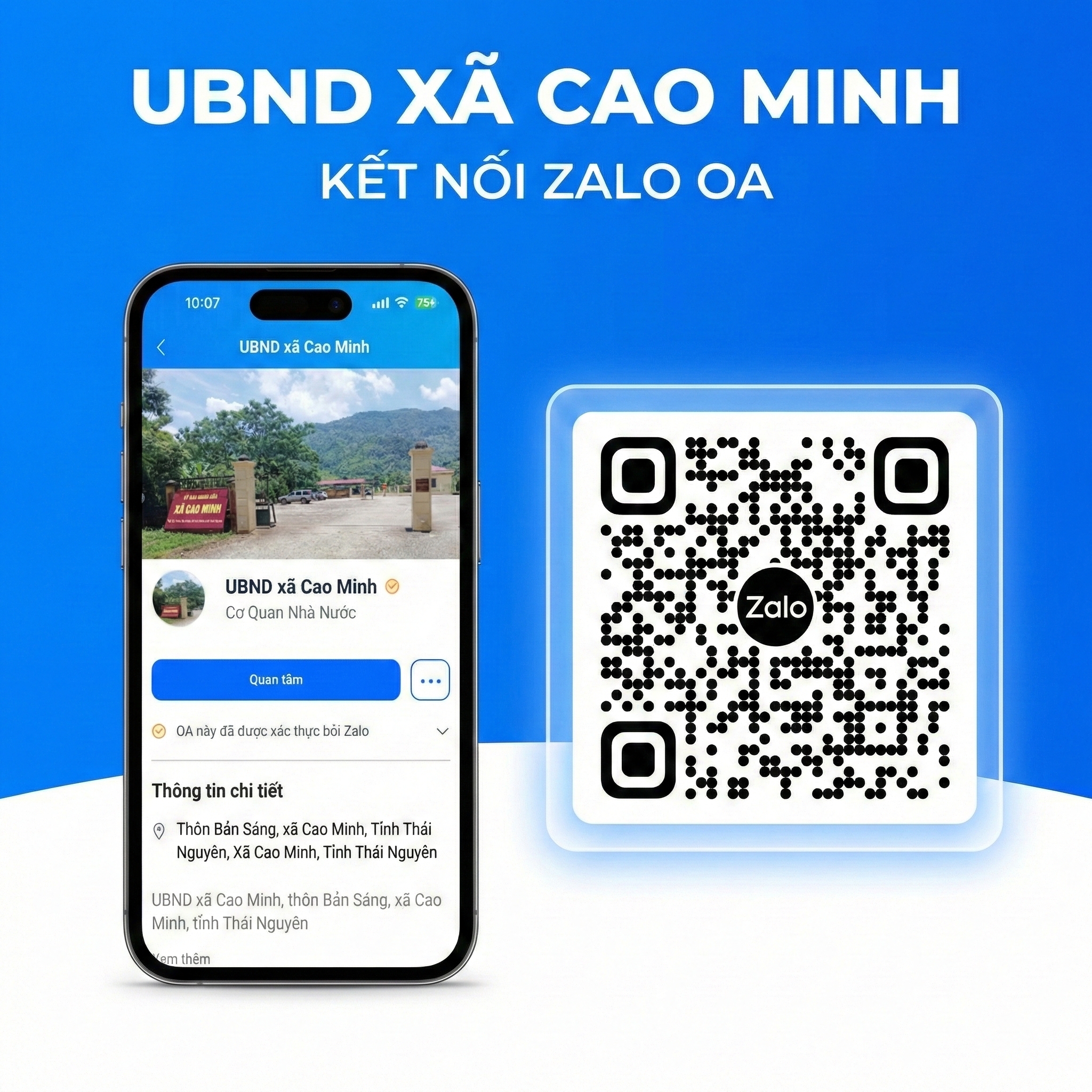 Quảng cáo Zalo OA UBND Xã Cao Minh